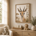 Gazelle Safari Framed Canvas