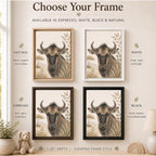 Wildebeest Safari Framed Canvas
