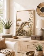 Snake Safari Framed Canvas