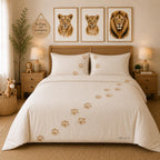 Daniel Lion Paw Print Duvet Cover Set