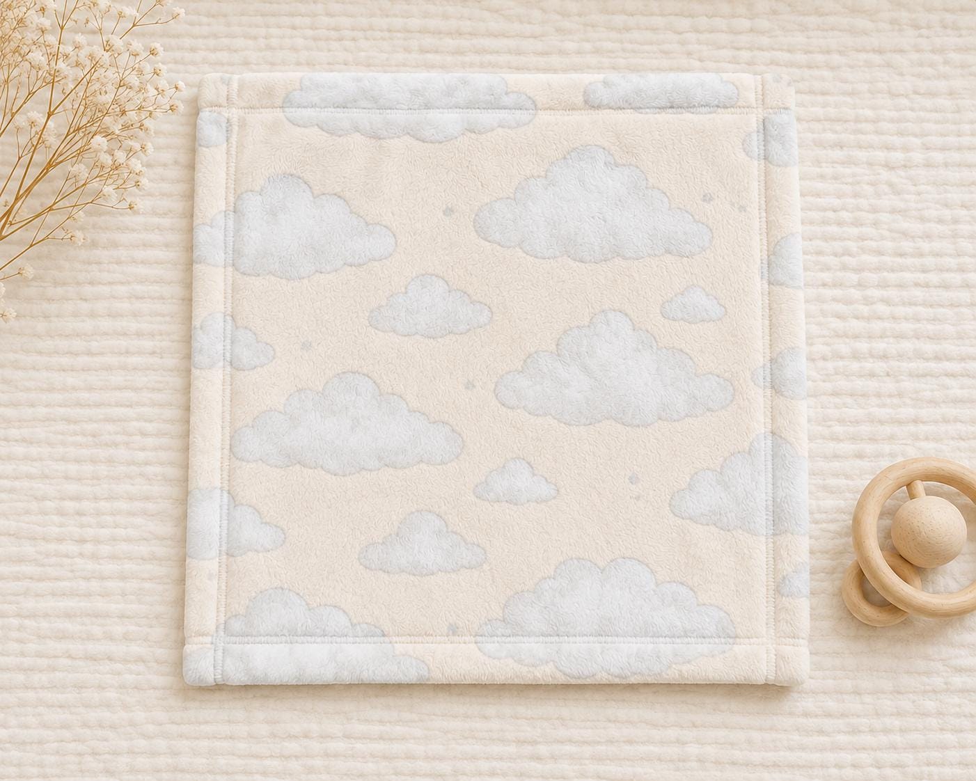 Watercolor Cloud Lovey Blanket