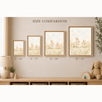 Playful Baby Bunnies Woodland Framed Canvas