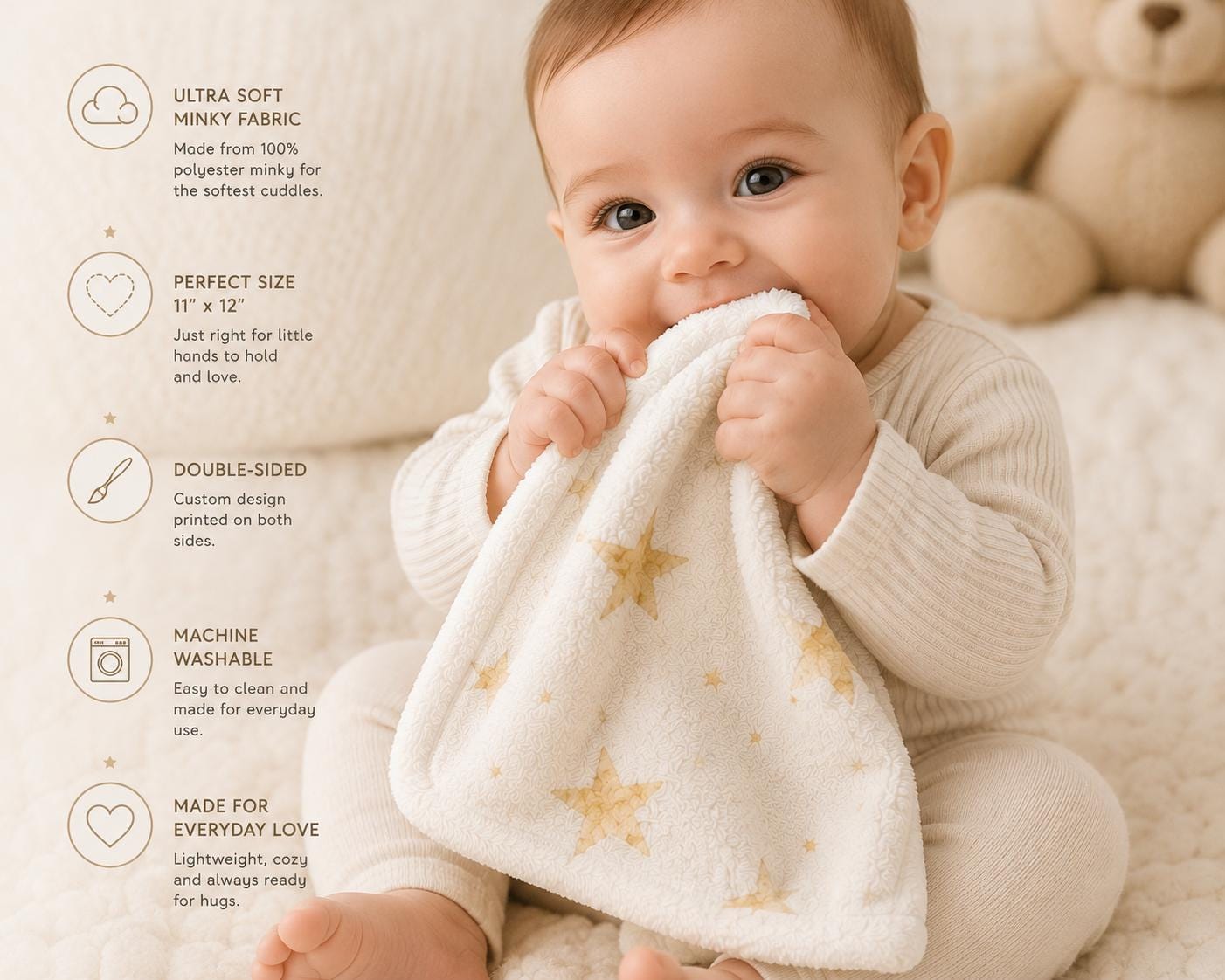 Watercolor Star Lovey Blanket