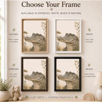 Crocodile Safari Framed Canvas