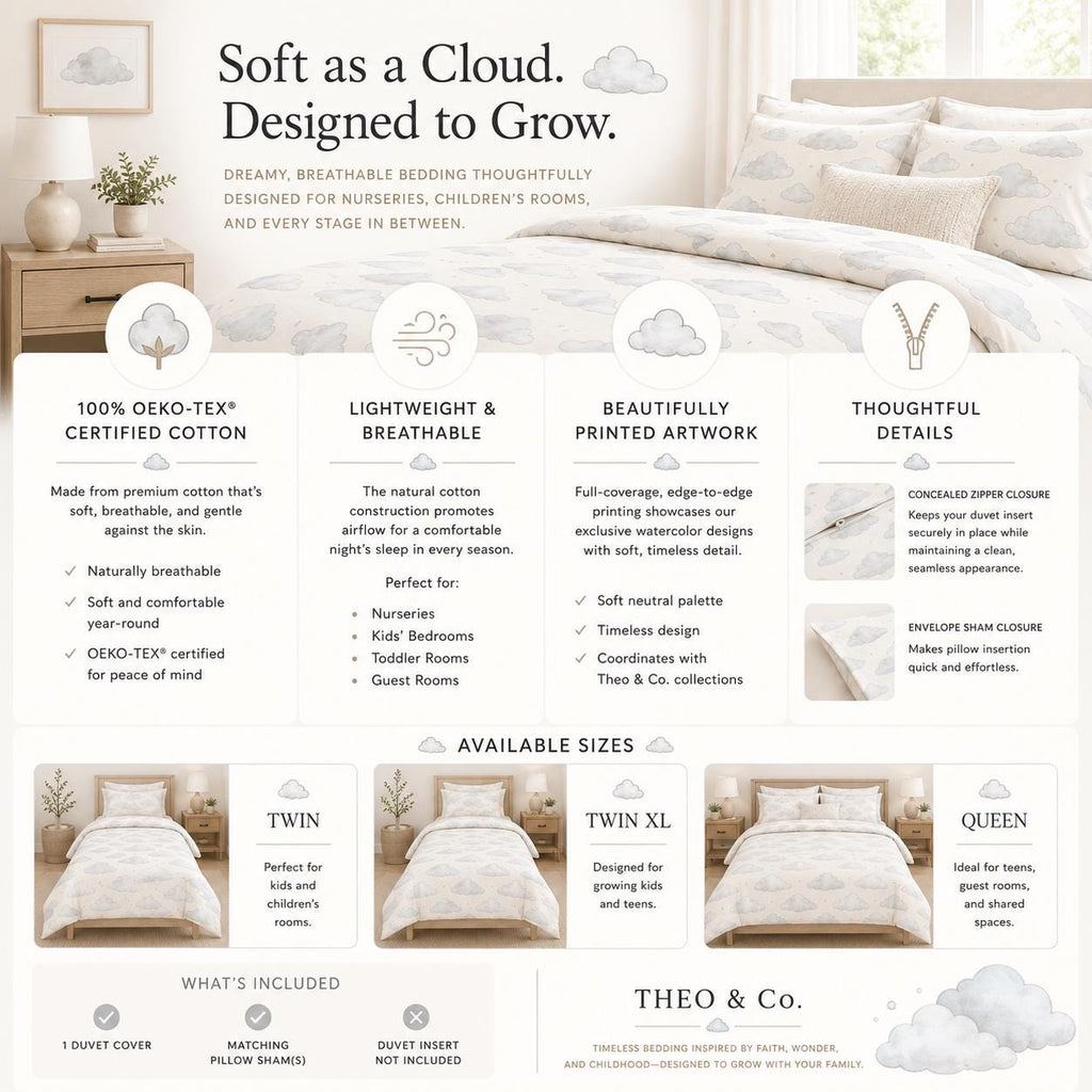 Cloudy Sky Duvet Cover & Sham Set