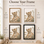 Baby Cougar Safari Framed Canvas
