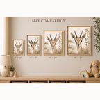 Gazelle Safari Framed Canvas