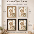 Safari Monkey Watercolor Canvas
