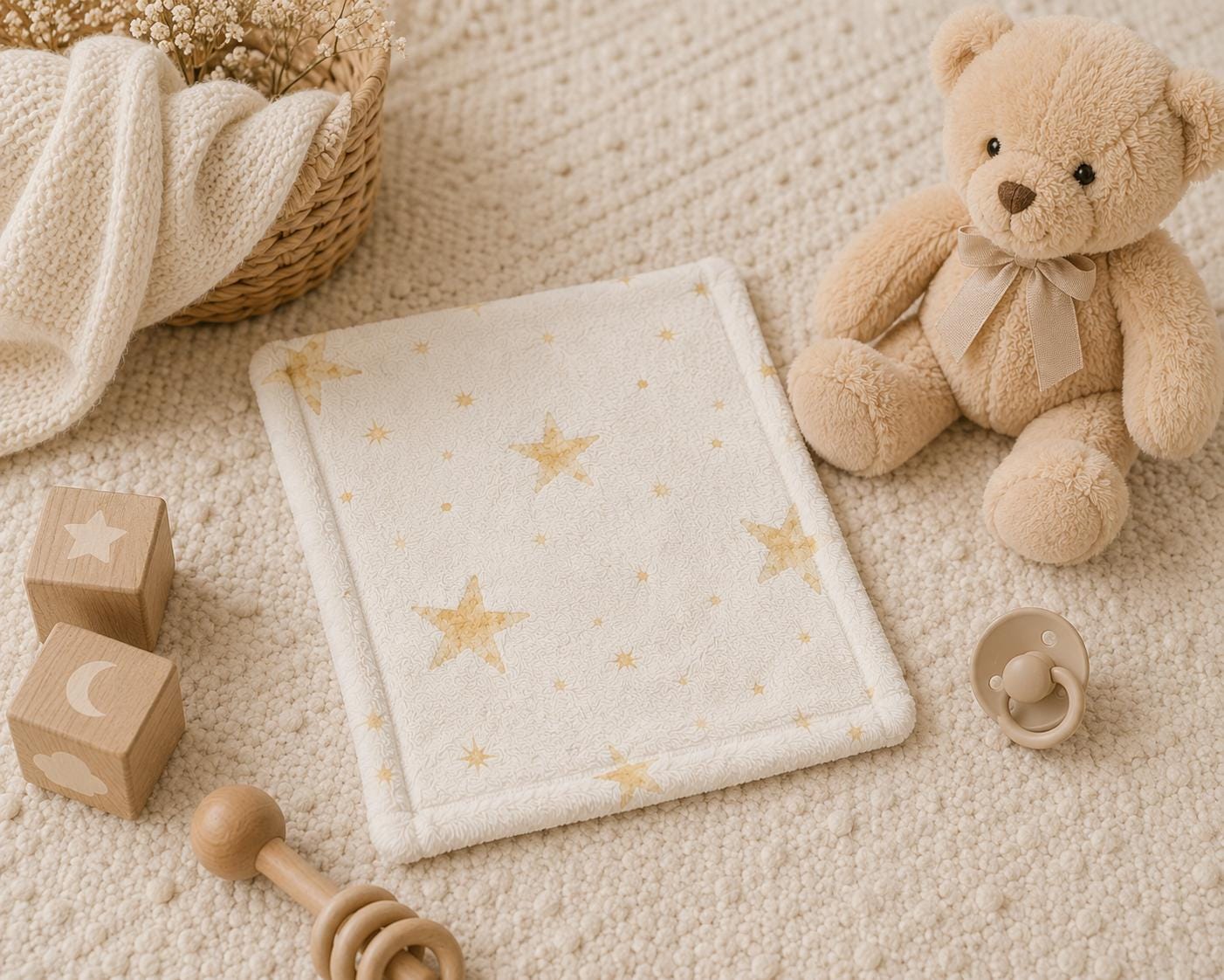 Watercolor Star Lovey Blanket