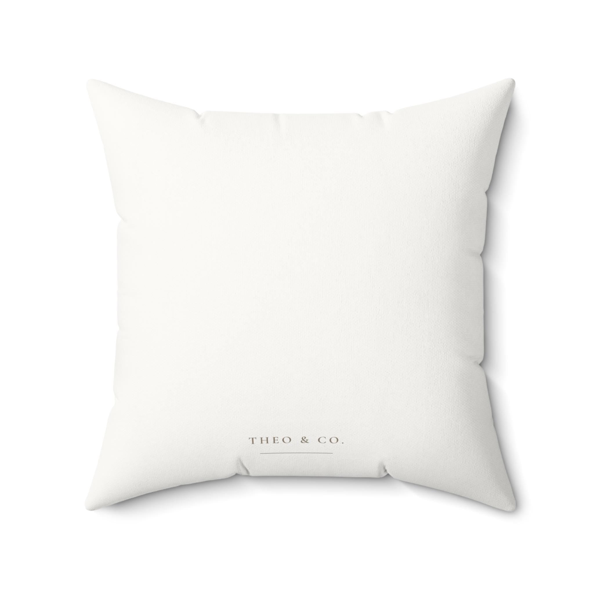 Neutral White Faux Suede Throw Pillow