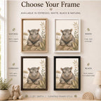 Baby Hippo Safari Framed Canvas