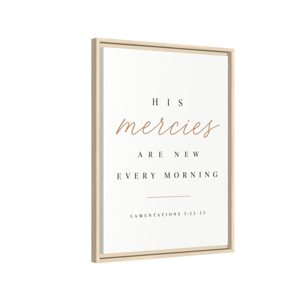 Lamentations 3:22-23 Framed Canvas