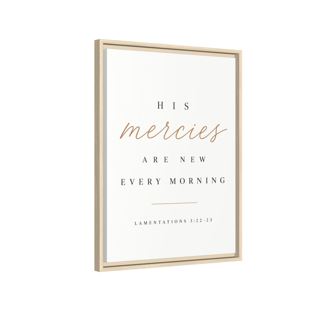 Lamentations 3:22-23 Framed Canvas