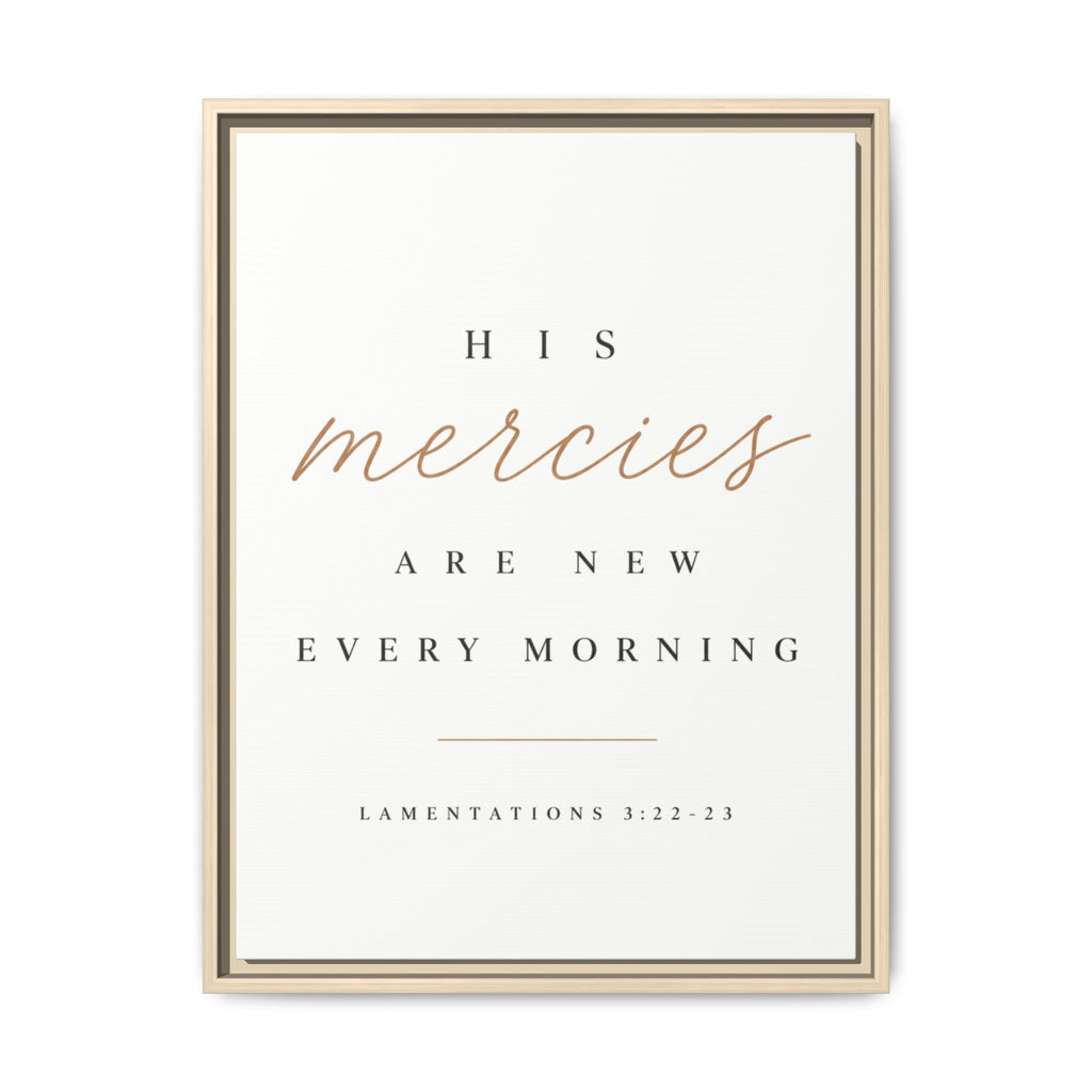Lamentations 3:22-23 Framed Canvas