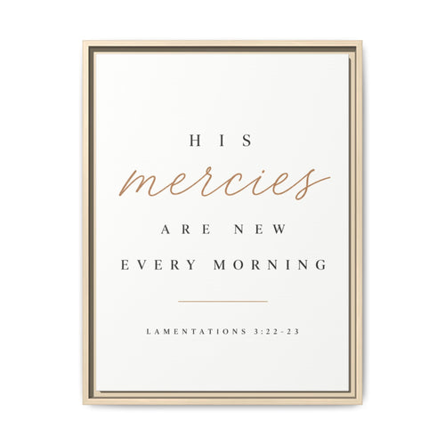 Lamentations 3:22-23 Framed Canvas — additional view