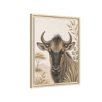 Wildebeest Safari Framed Canvas
