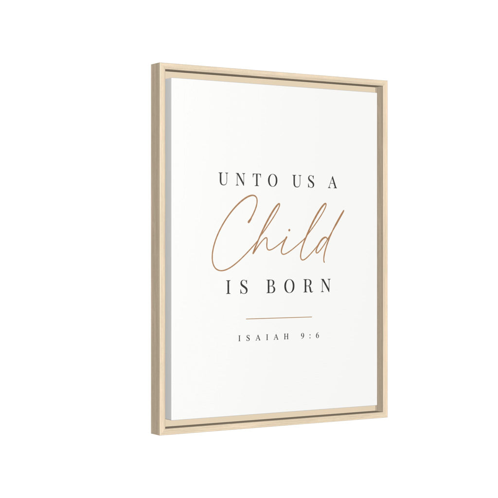 Unto Us a Child Is Born Christian Christmas wall art by Theo & Co., additional view.