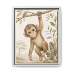 Safari Monkey Watercolor Canvas