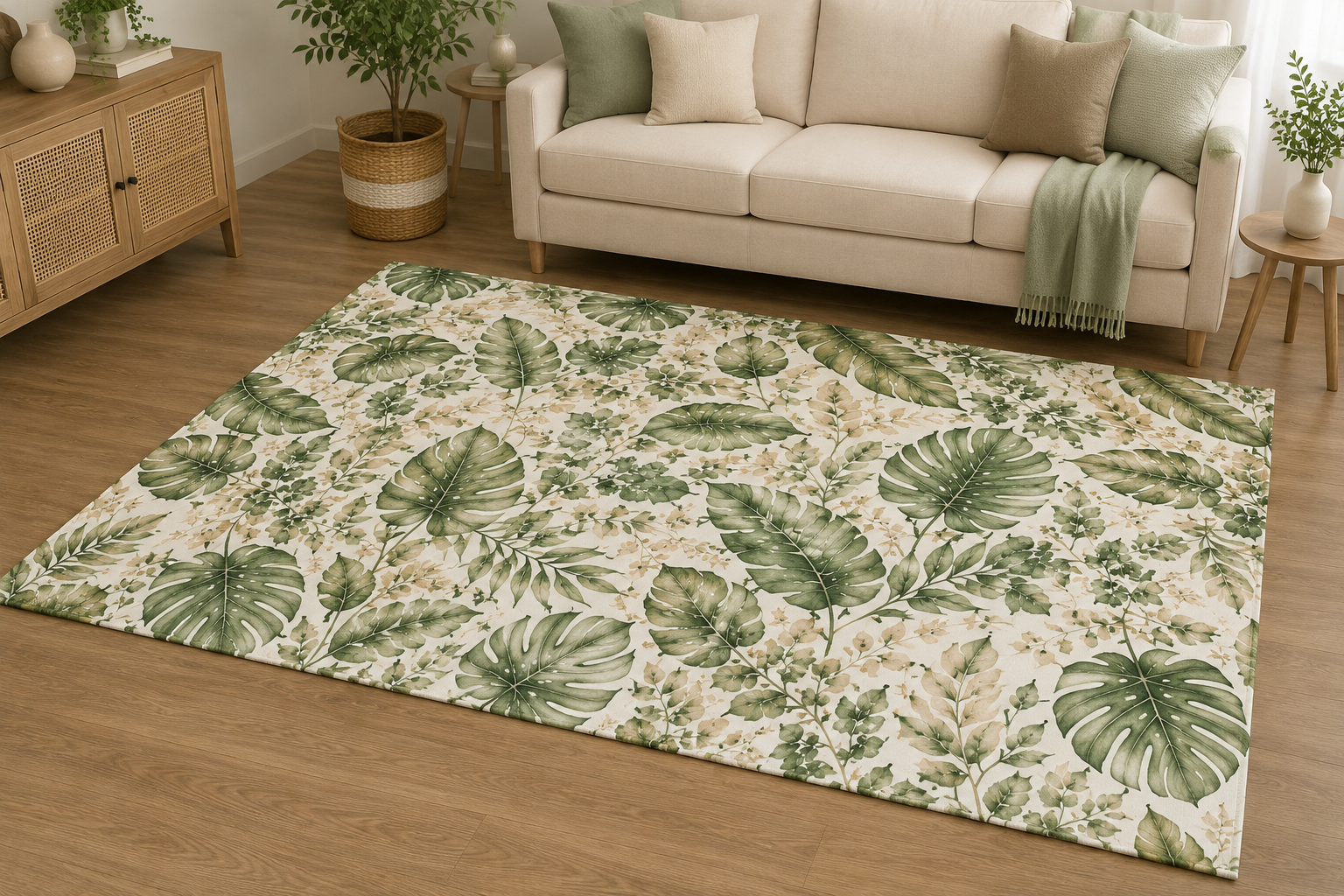 Safari Leaves Botanical Area Rug