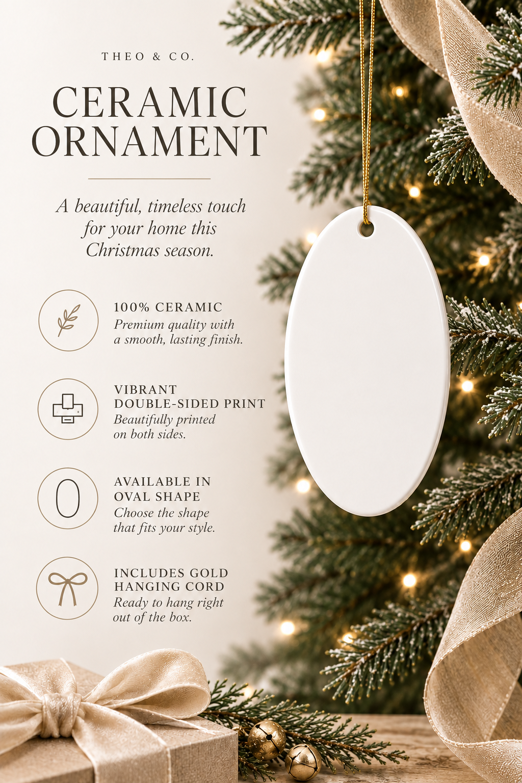 Isaiah 9:6 Nativity Ceramic Ornament