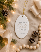 Isaiah 9:6 Nativity Ceramic Ornament