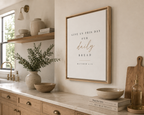Matthew 6:11 Framed Canvas