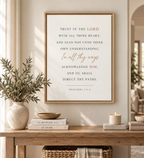 Proverbs 3:5-6 Framed Canvas