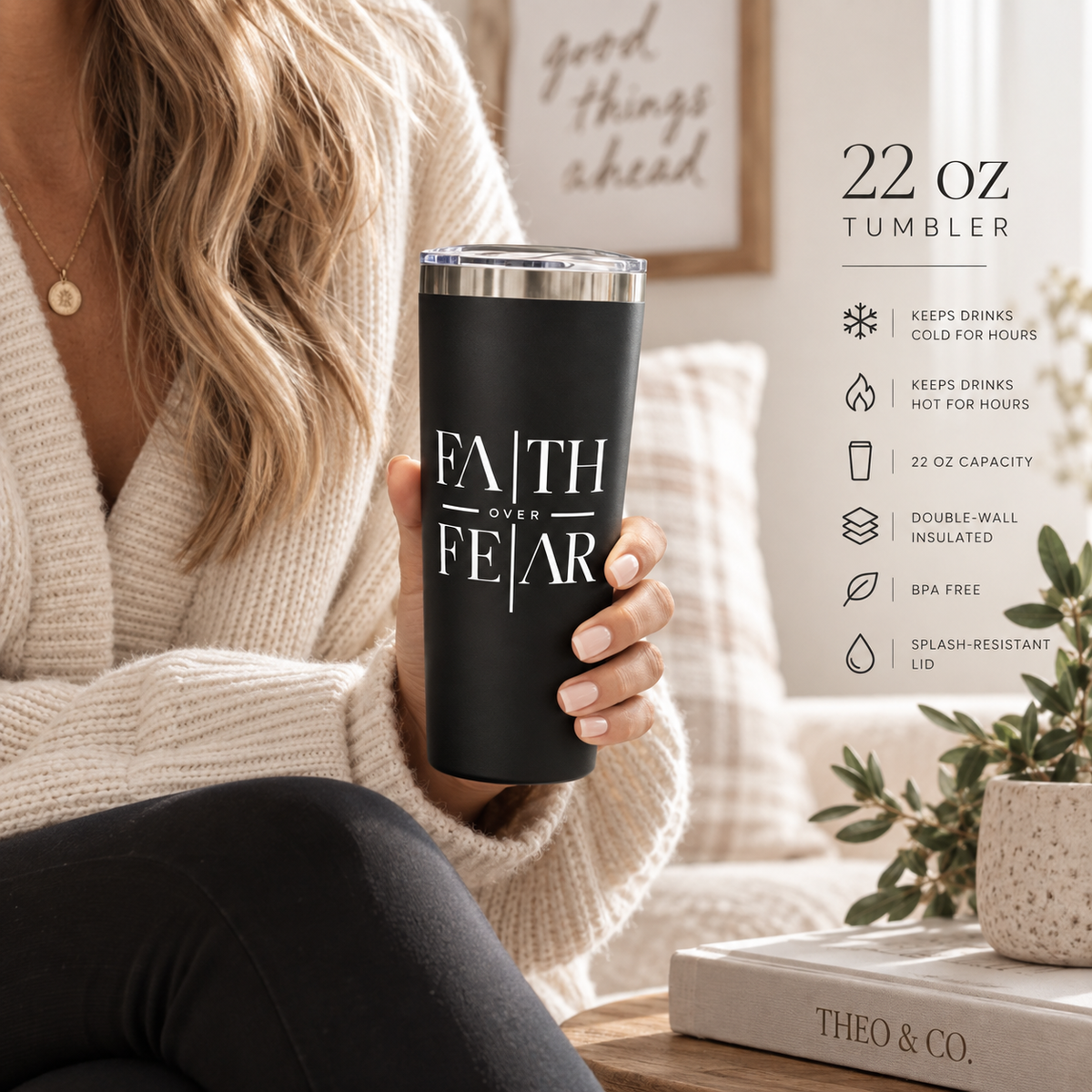 Faith Over Fear Tumbler