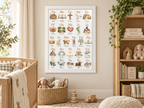 Christian alphabet framed print for a nursery or kids room
