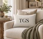 Personalized Monogram Lumbar Pillow