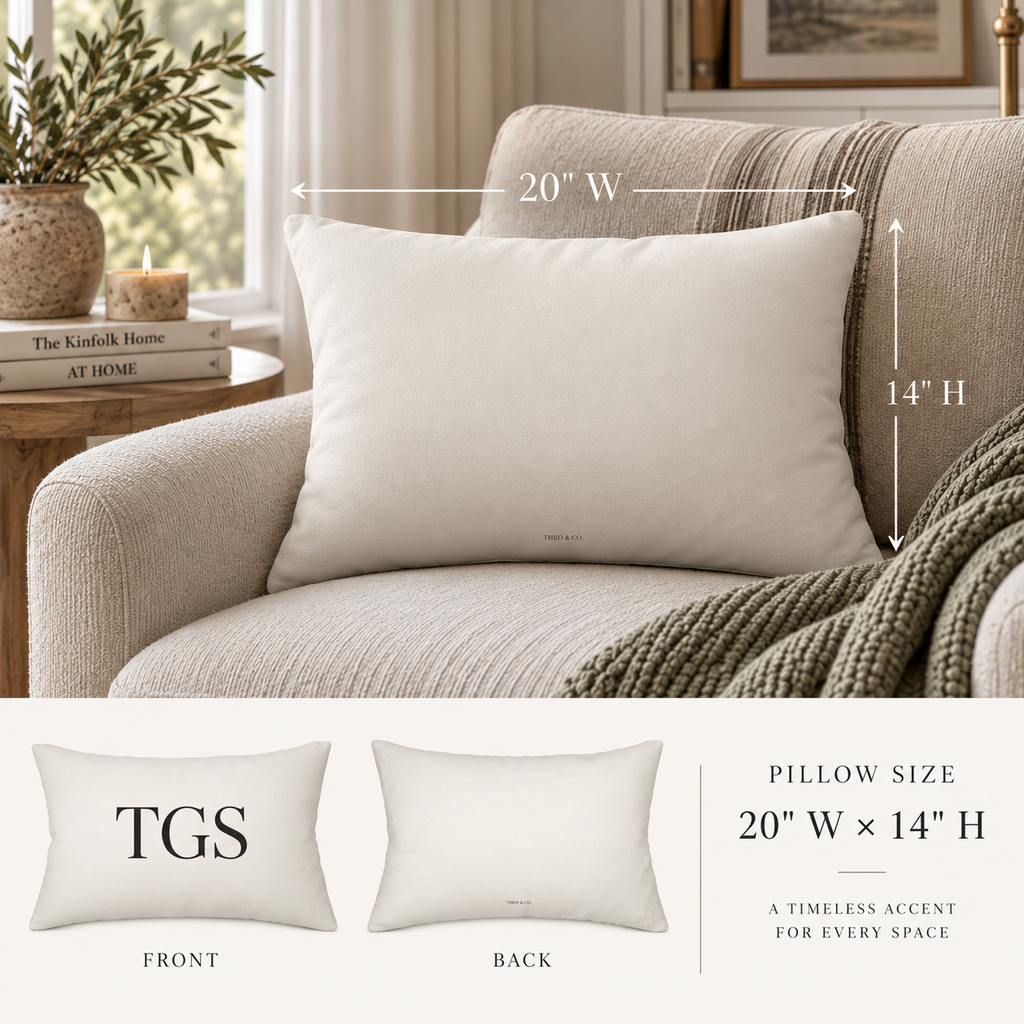 Personalized Monogram Lumbar Pillow