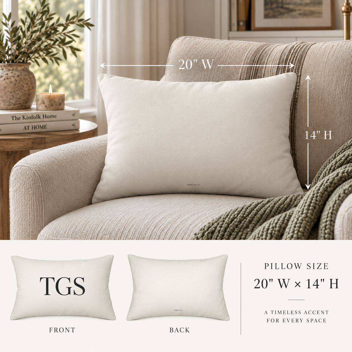 Personalized Monogram Lumbar Pillow