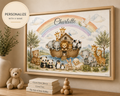 Personalized Noah's Ark framed canvas for a nursery