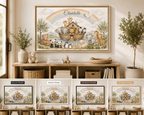 Personalized Noah's Ark Framed Canvas