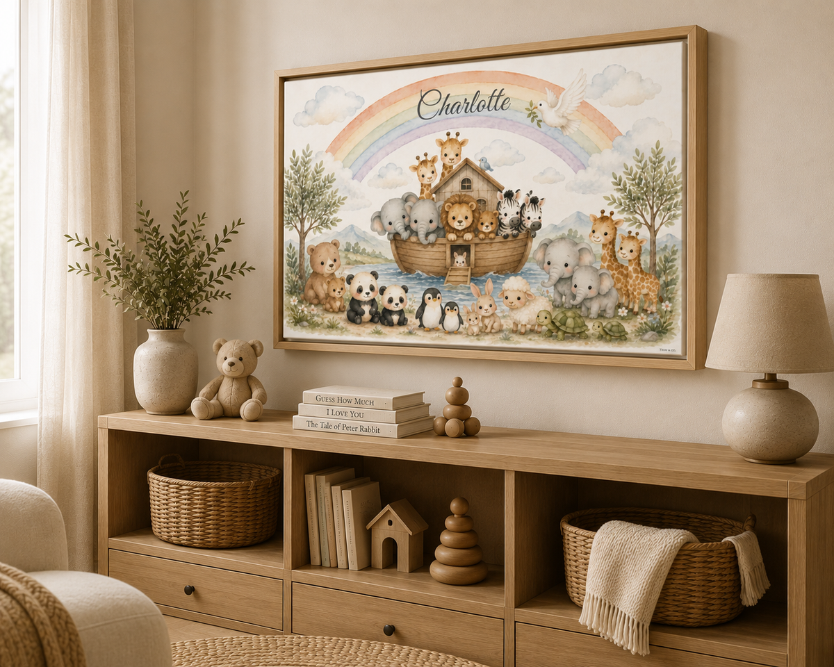 Personalized Noah's Ark Framed Canvas