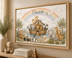 Personalized Noah's Ark Framed Canvas