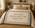 Numbers 6:24 woven scripture blanket