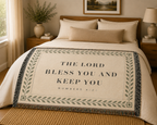 Numbers 6:24 woven scripture blanket