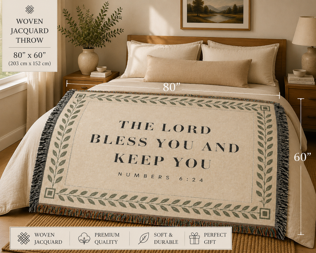 Numbers 6:24 Woven Blanket