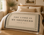 Psalm 23:1 woven scripture blanket