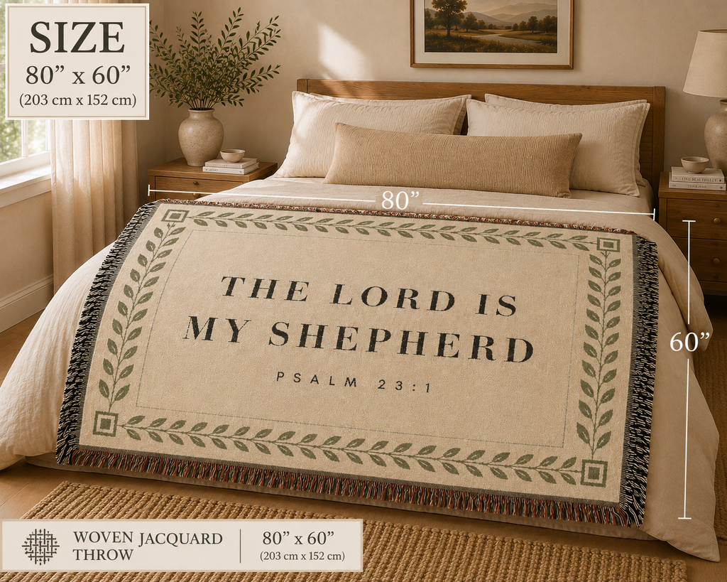 Psalm 23:1 Woven Blanket
