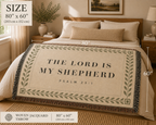 Psalm 23:1 Woven Blanket