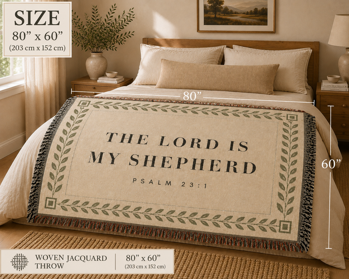 Psalm 23:1 Woven Blanket
