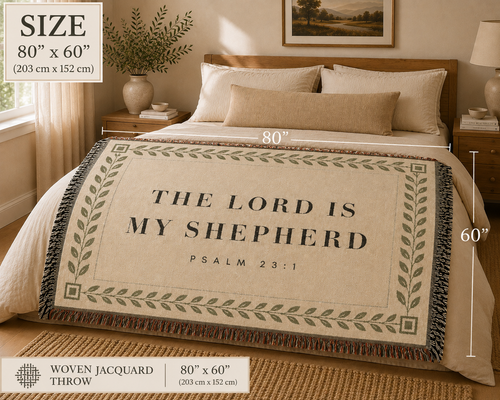 Psalm 23:1 Woven Blanket — additional view