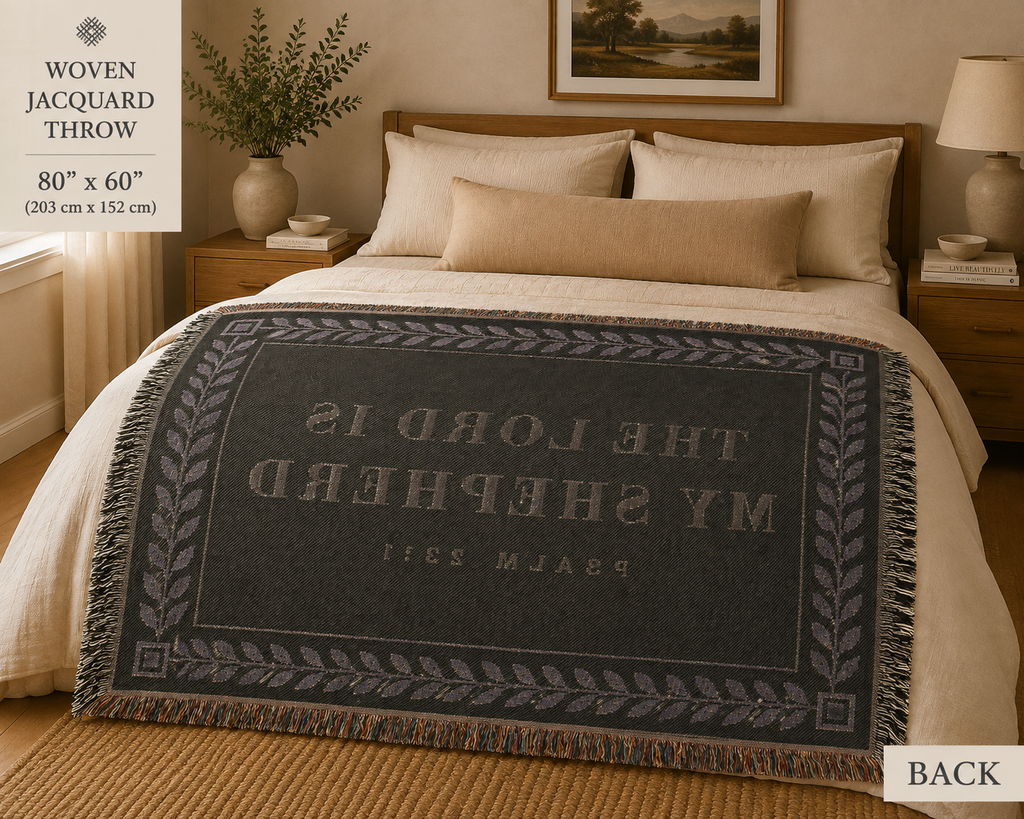 Psalm 23:1 Woven Blanket