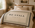 Psalm 46:10 Be Still woven scripture blanket