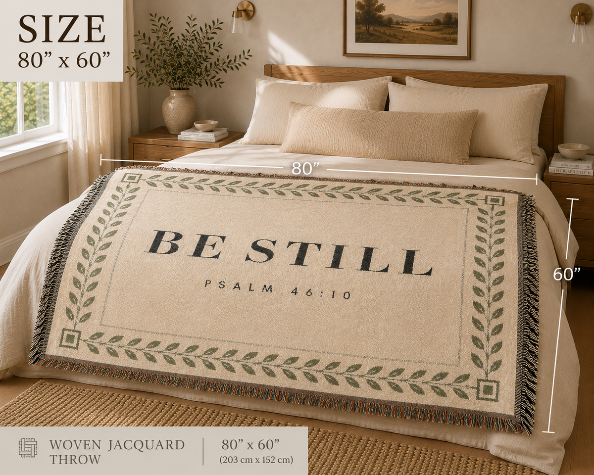 Psalm 46:10 Woven Blanket