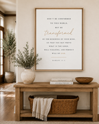 Romans 12:2 Framed Canvas