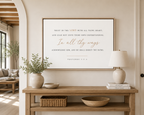 Proverbs 3:5-6 horizontal framed canvas, scripture wall art
