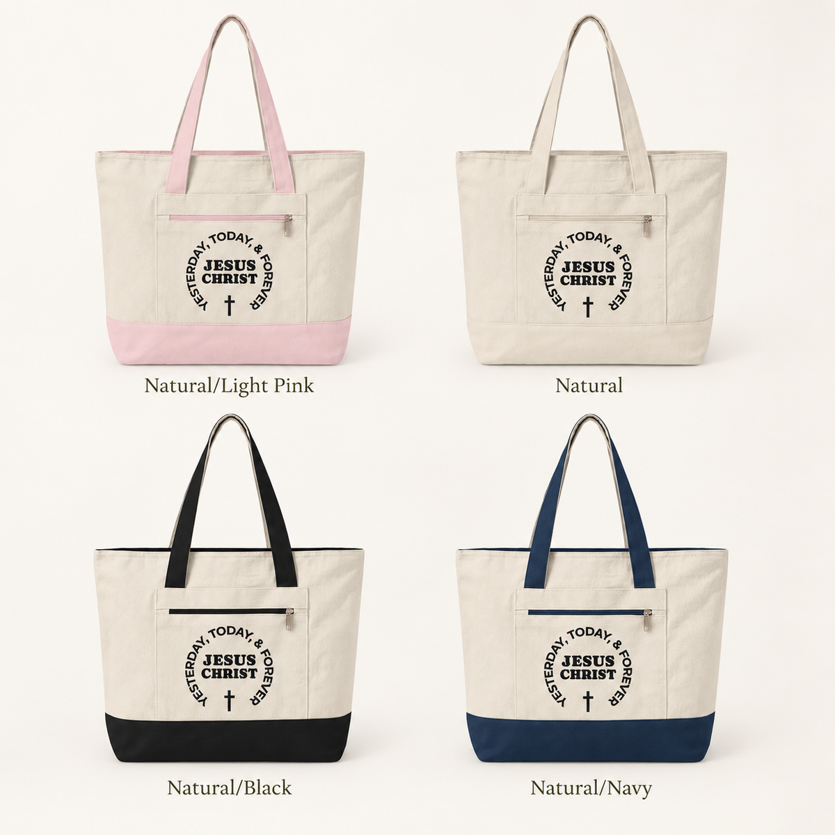 Yesterday, Today & Forever Zippered Tote